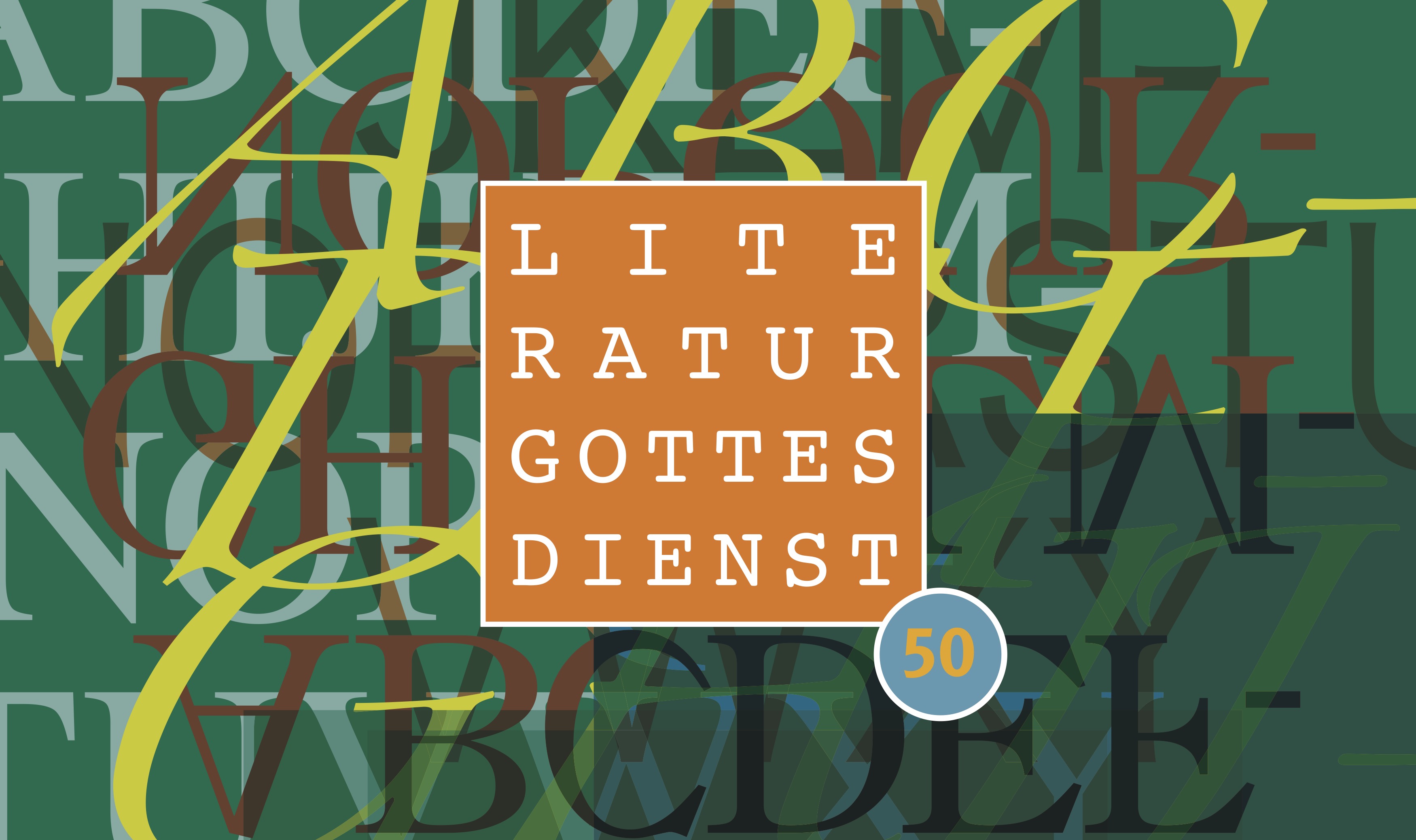 Plakat zum 50. Literaturgottesdienst